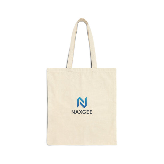NaxGee Logo Cotton Canvas Tote Bag — Eco-Friendly Everyday Market & Work Tote