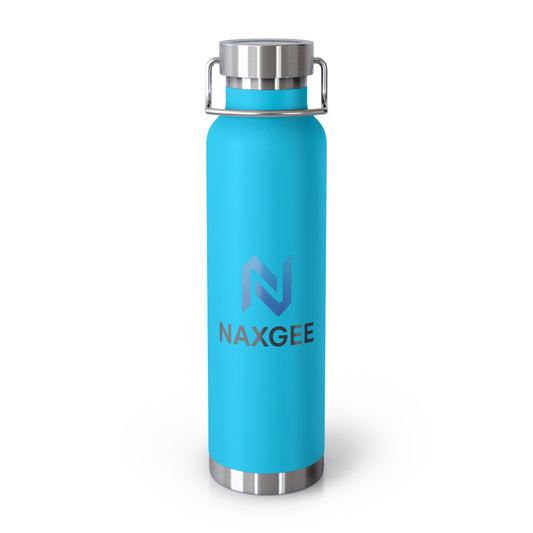 22oz Copper Vacuum Insulated Bottle — Stainless Cap, Leak‑Proof Travel Water Bottle