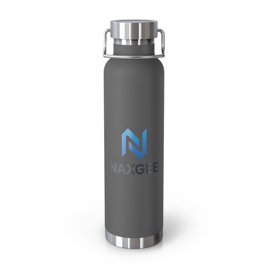 22oz Copper Vacuum Insulated Bottle — Stainless Cap, Leak‑Proof Travel Water Bottle